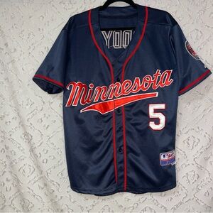 Vtg Men’s Minnesota Twins Majestic Cool Base Blue Jersey # 5 Coddyer 2010 Sz 48